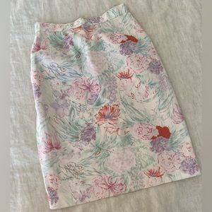 VTG watercolor pencil skirt
